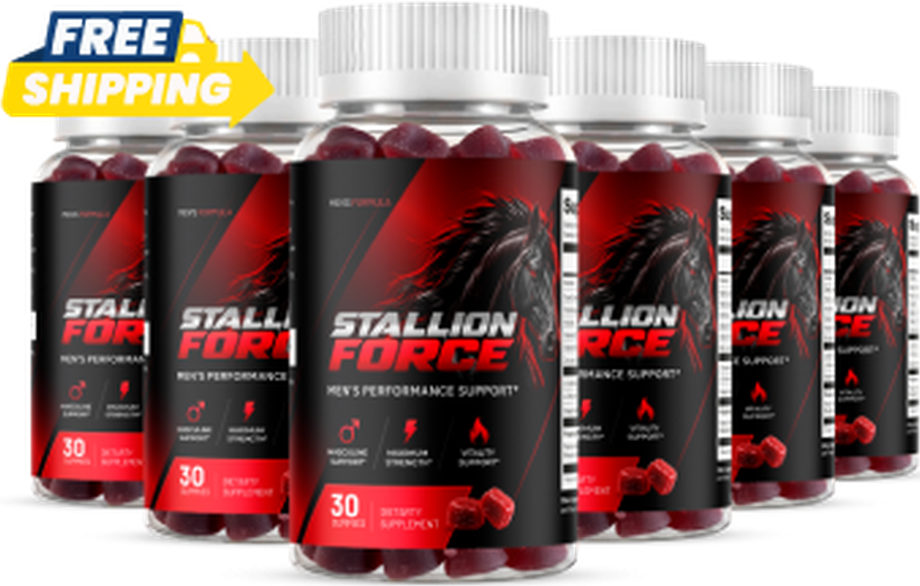 Stallion Force men's vitality gummies, six bottle pack with free shipping